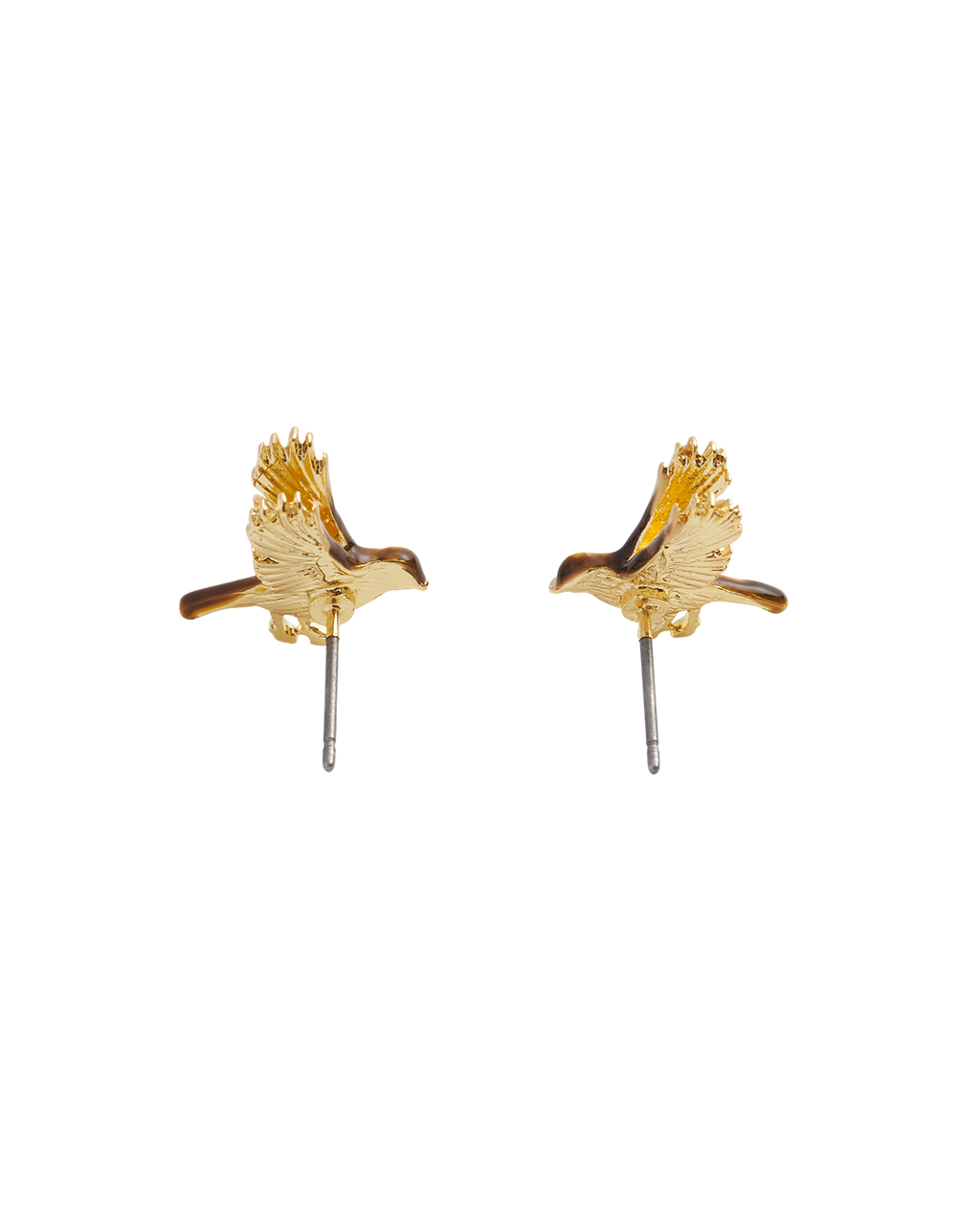 Enamel Flying Robin earrings