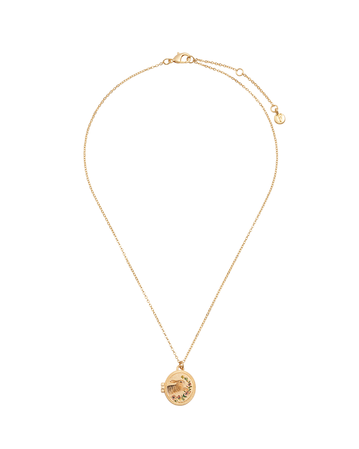 Running Bunny Locket Necklace