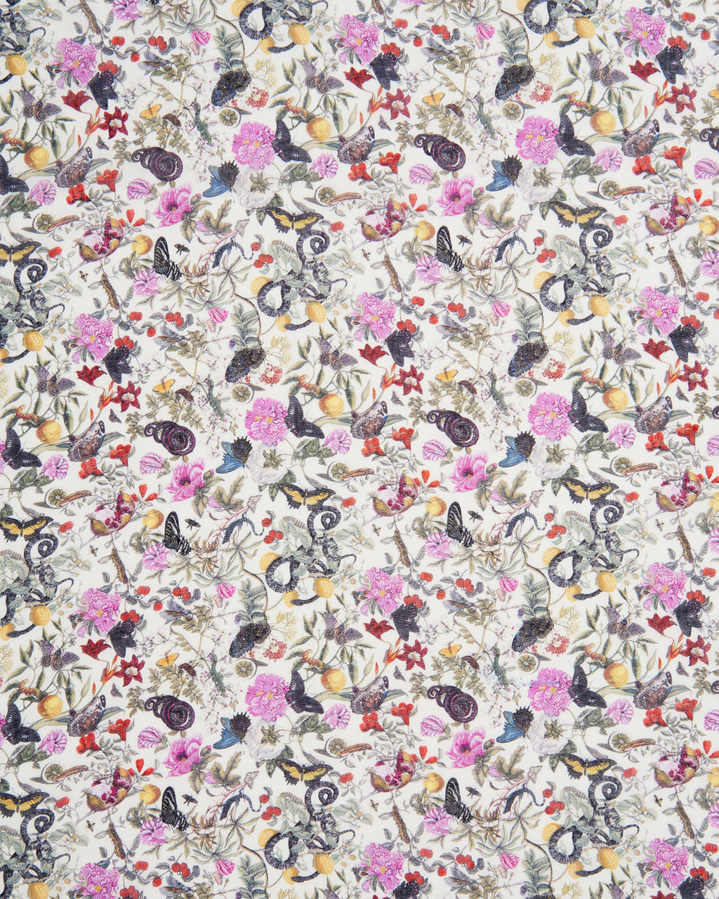 Ivory Floral Engravings Lightweight Scarf