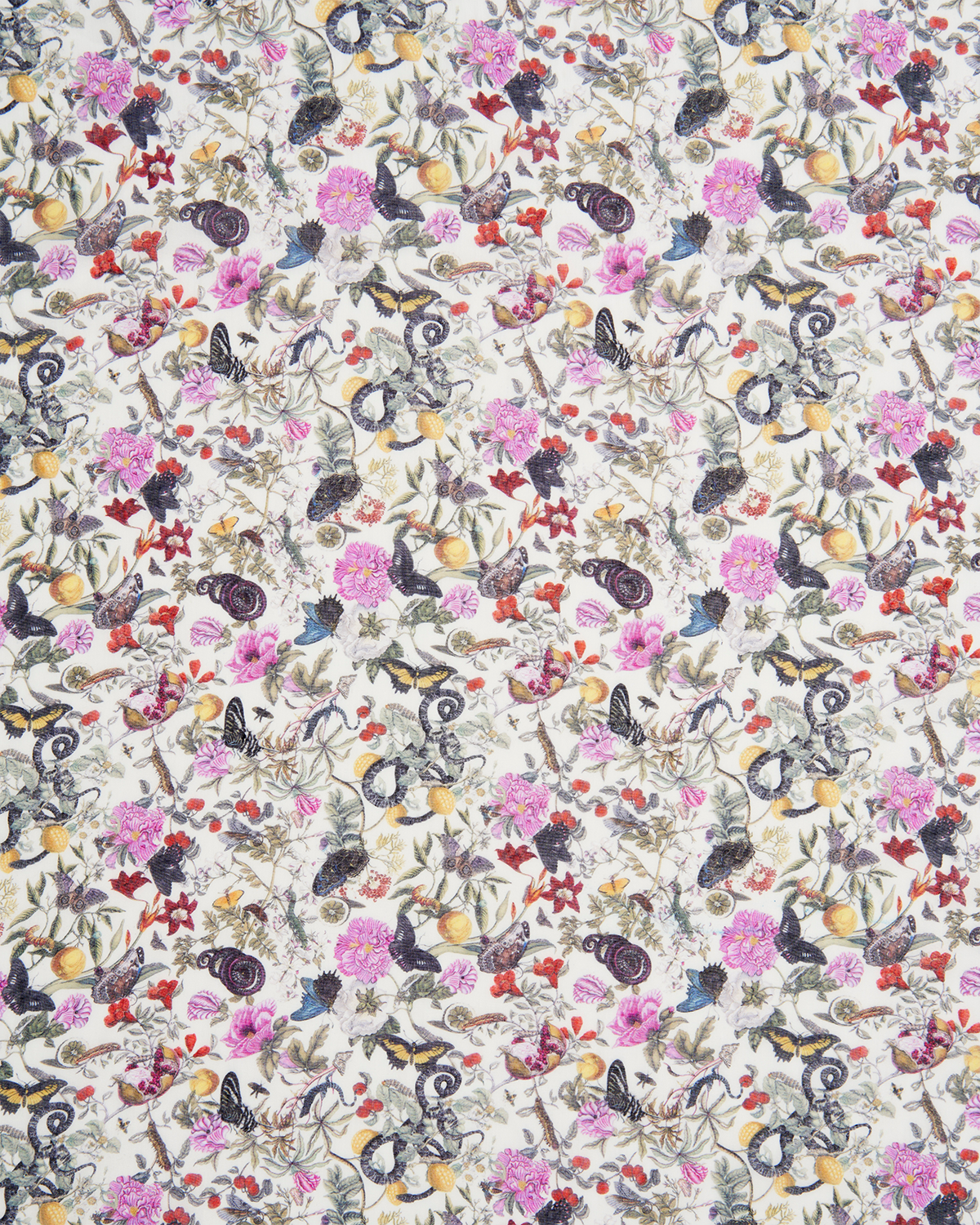 Ivory Floral Engravings Lightweight Scarf