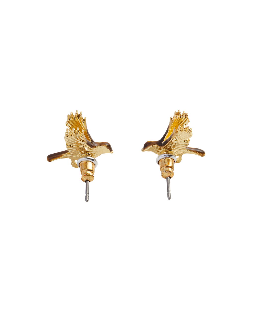 Enamel Flying Robin earrings