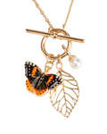 Enamel Red Admiral Charm Necklace