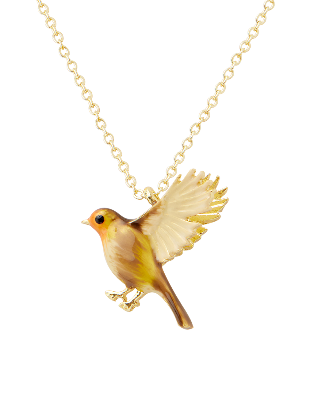 Enamel Robin Necklace