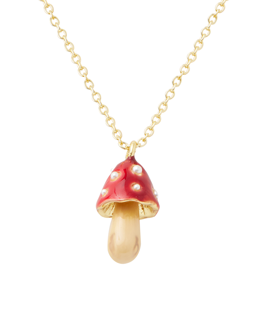 Enamel Mushroom Necklace