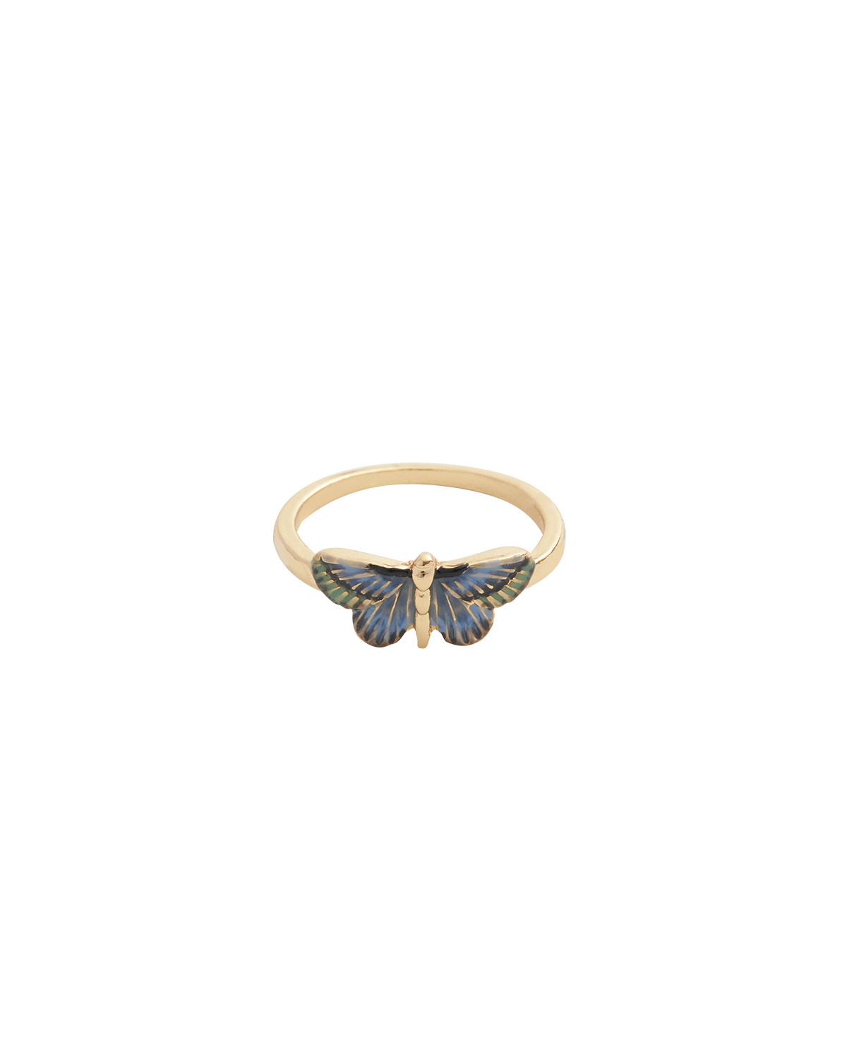 Deco Butterfly Blue Ring