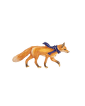 Gold Cosy Fox Brooch