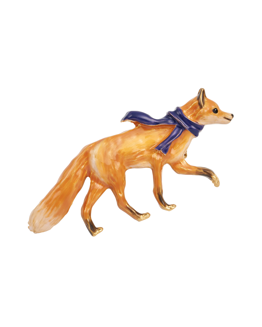 Gold Cosy Fox Brooch