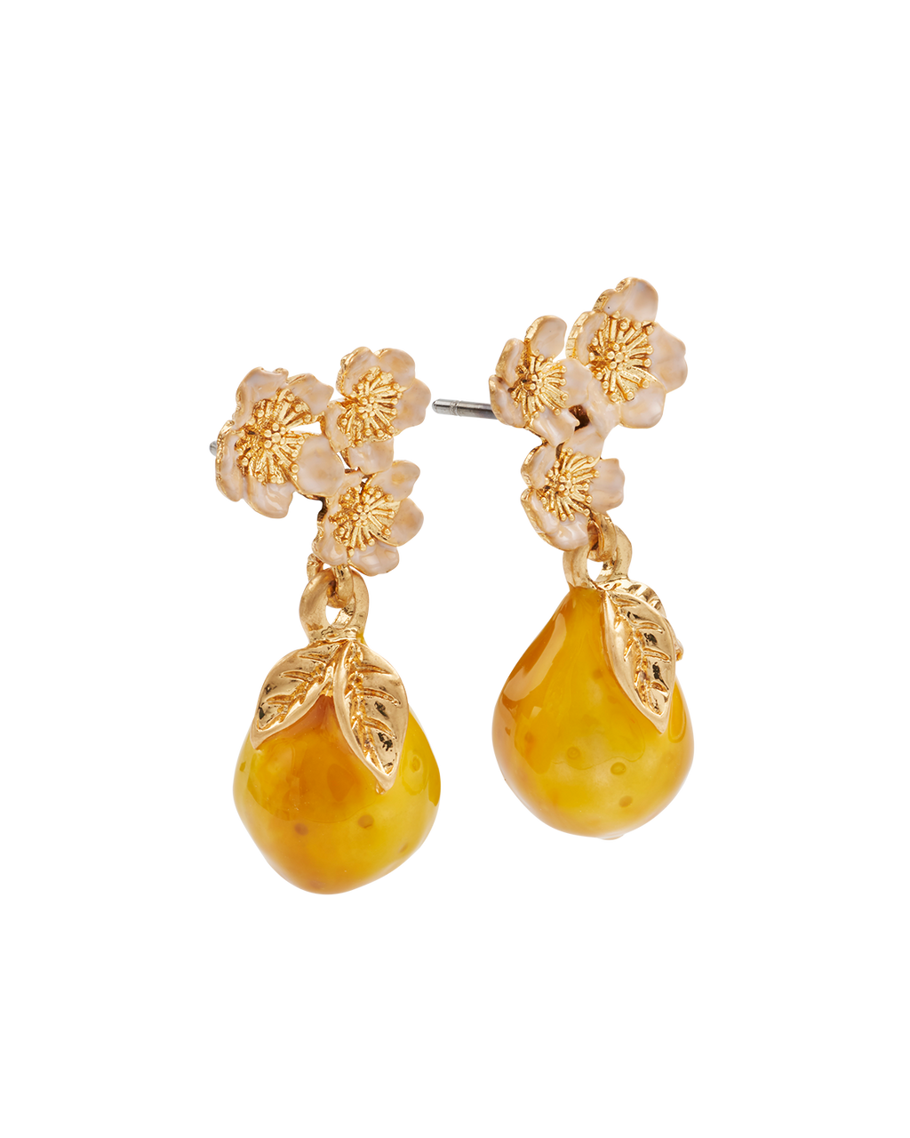 Golden Pear Drop Gold-Plated Earrings