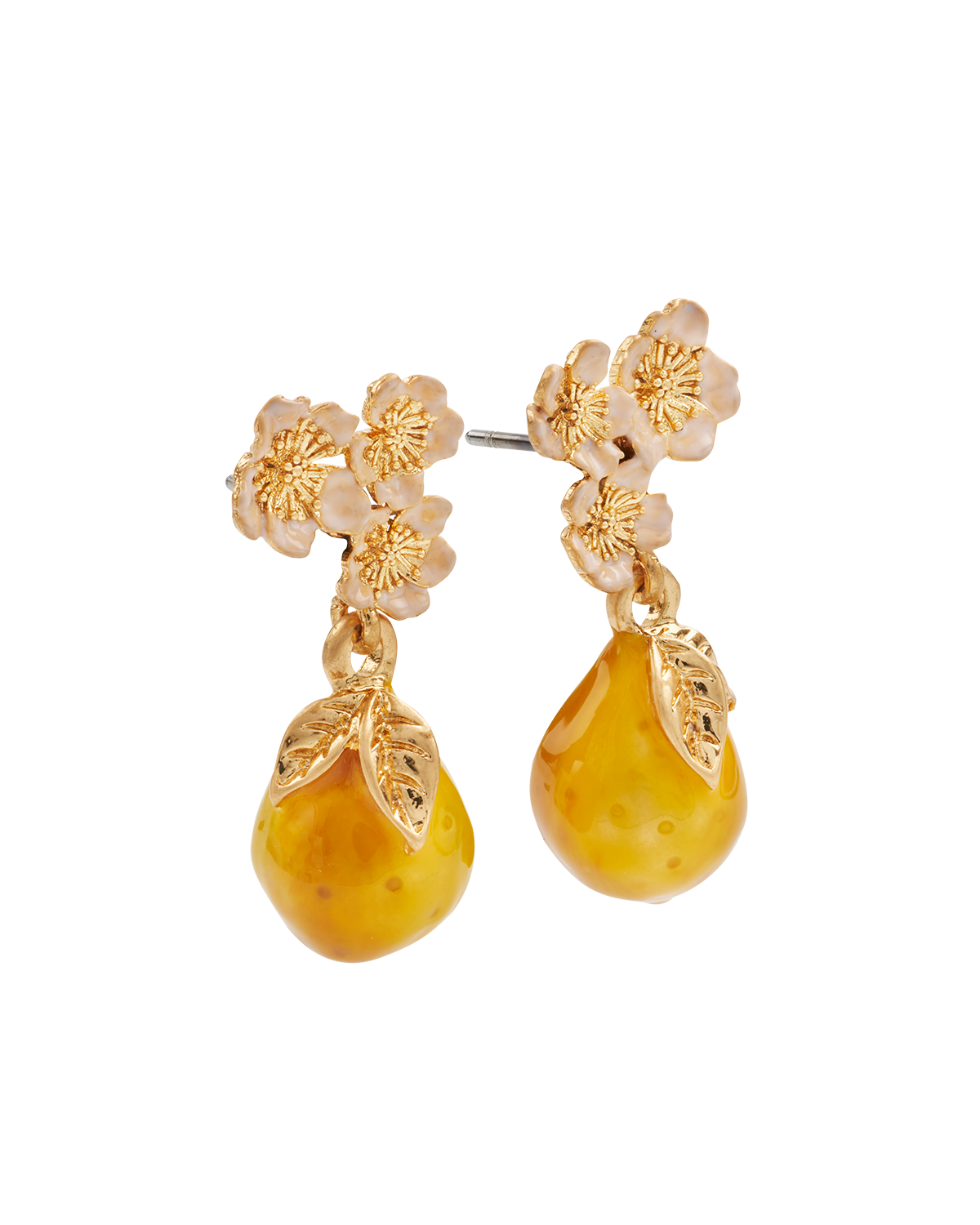 Golden Pear Drop Gold-Plated Earrings