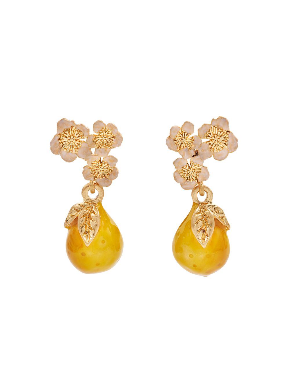 Golden Pear Drop Gold-Plated Earrings