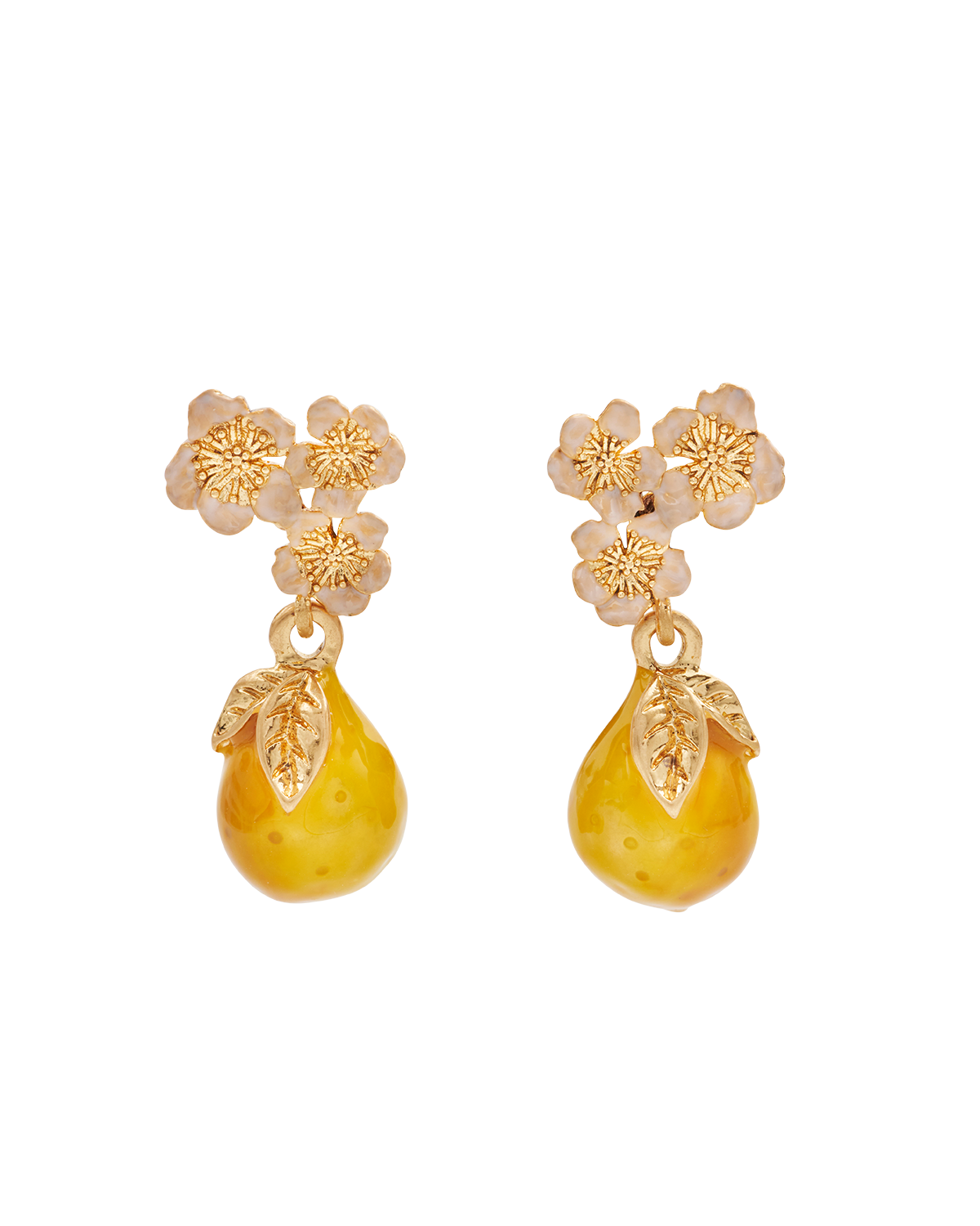 Golden Pear Drop Gold-Plated Earrings