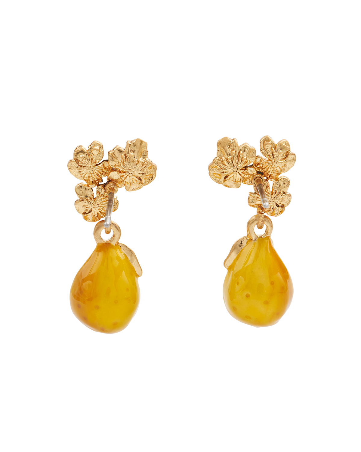 Golden Pear Drop Gold-Plated Earrings