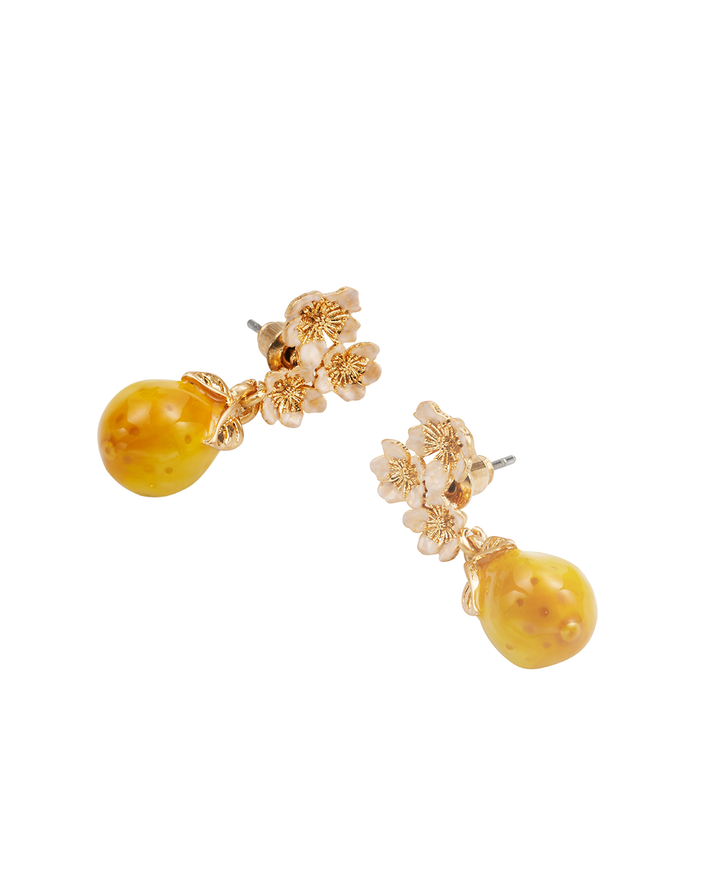 Golden Pear Drop Gold-Plated Earrings