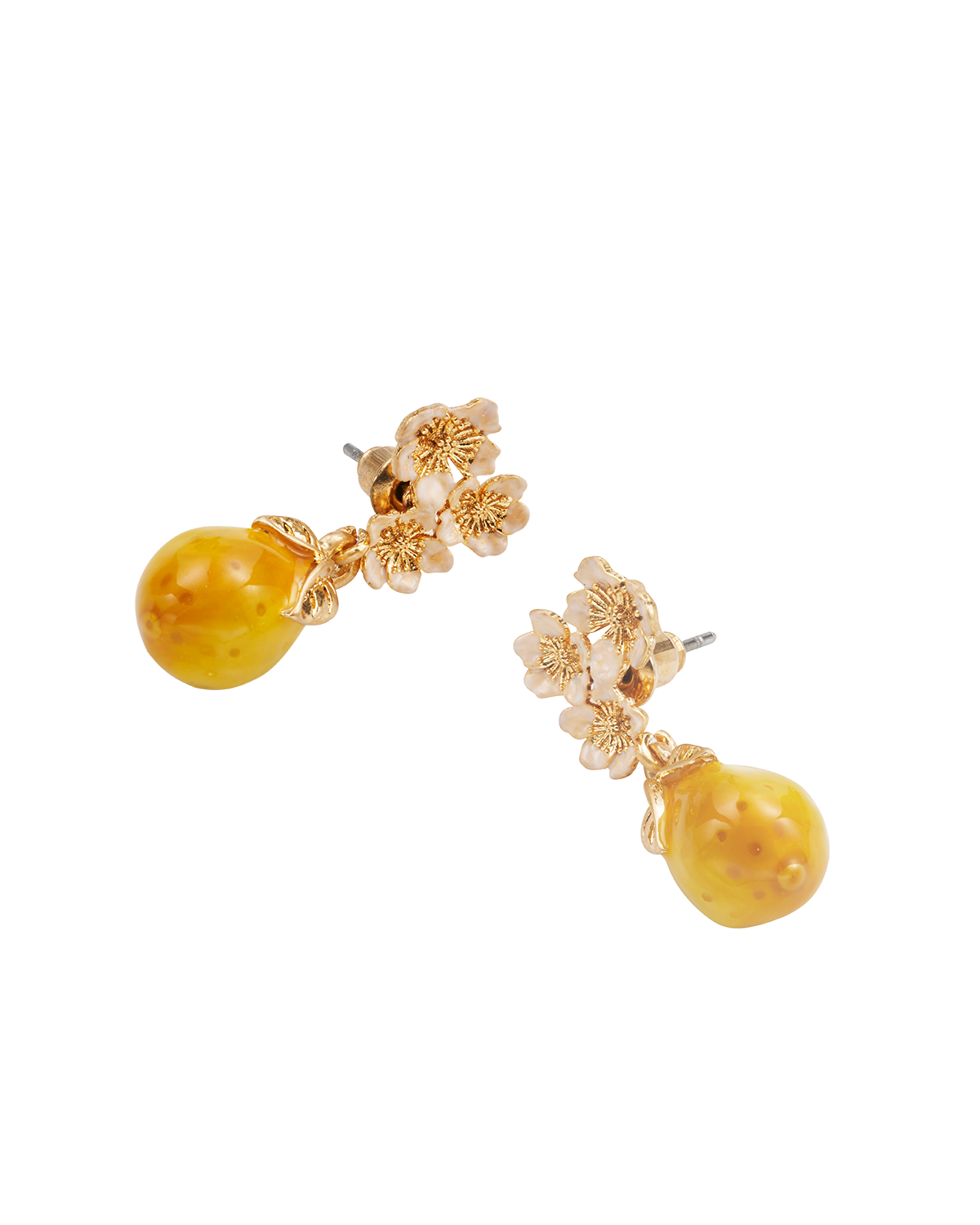 Golden Pear Drop Gold-Plated Earrings