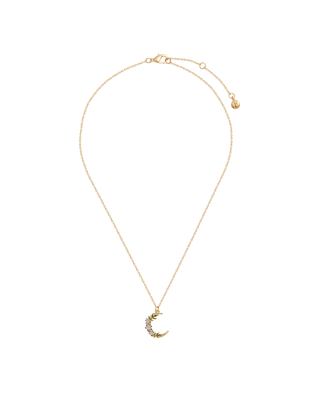 Gold Nightshade Moon Pendant Necklace