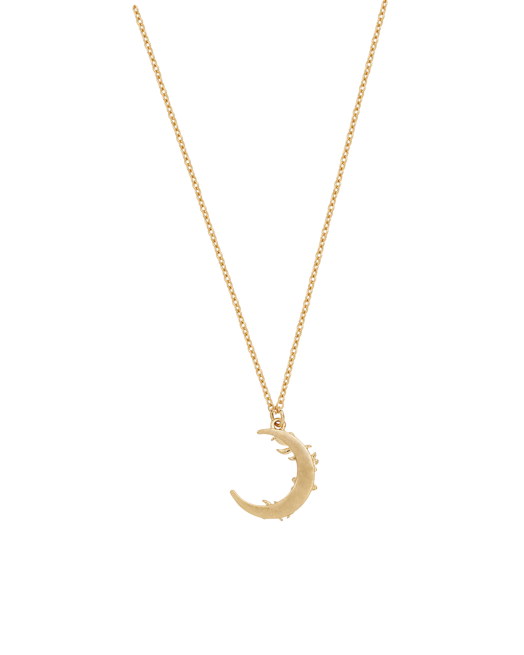 Gold Nightshade Moon Pendant Necklace