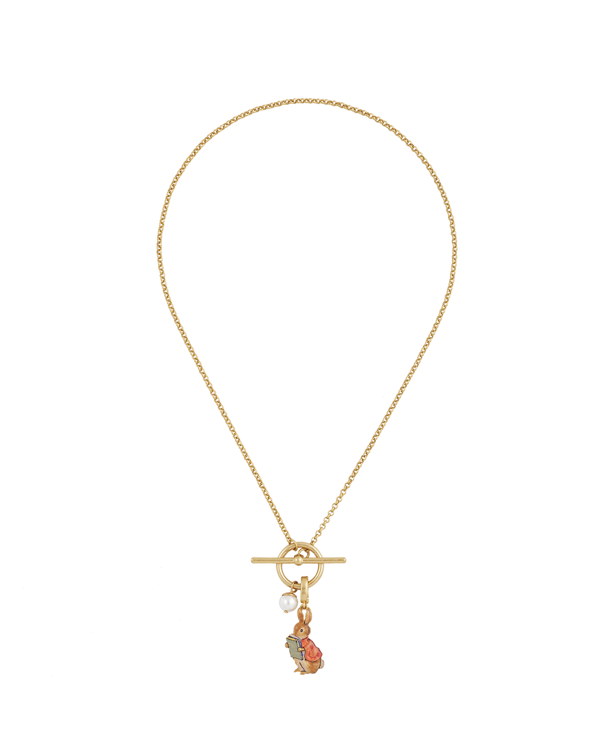 Entreel x Peter Rabbit Cotton-tail Book Charm Toggle Necklace