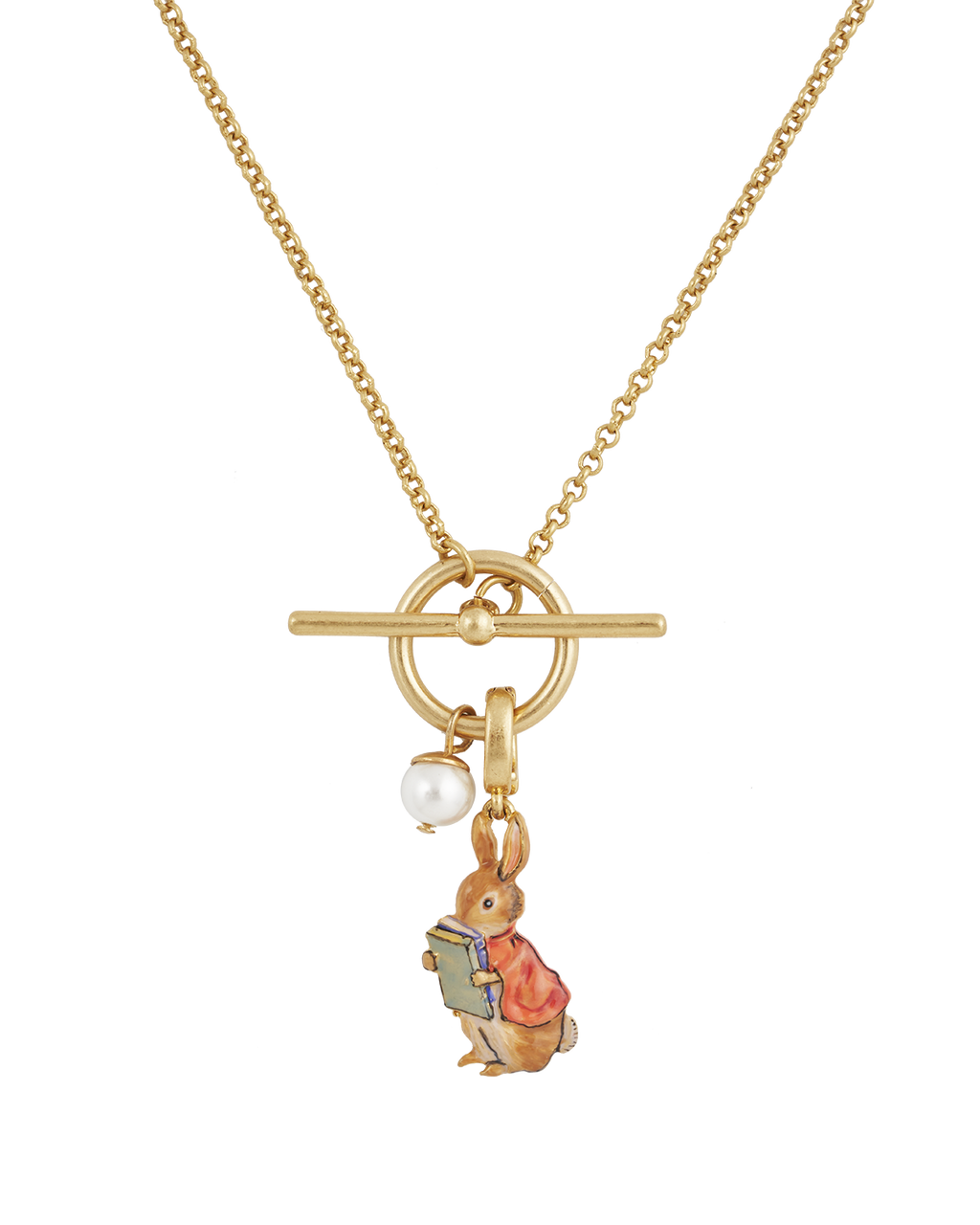 Entreel x Peter Rabbit Cotton-tail Book Charm Toggle Necklace