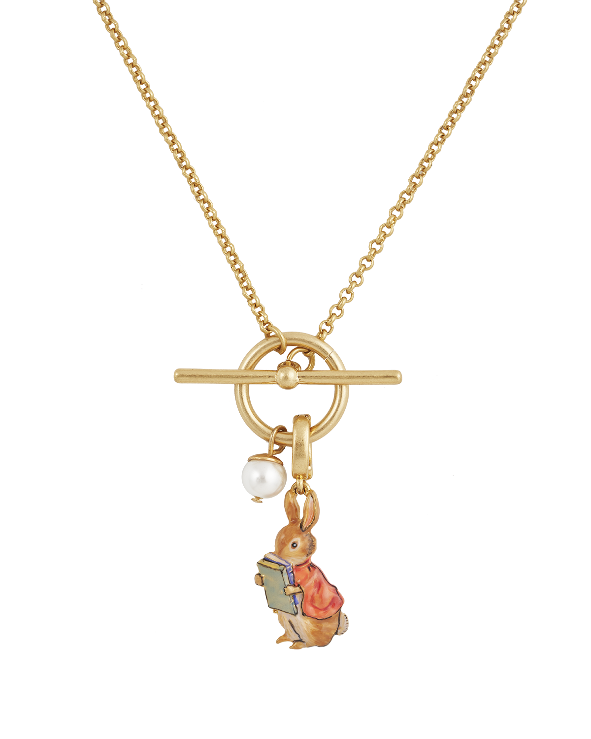 Entreel x Peter Rabbit Cotton-tail Book Charm Toggle Necklace