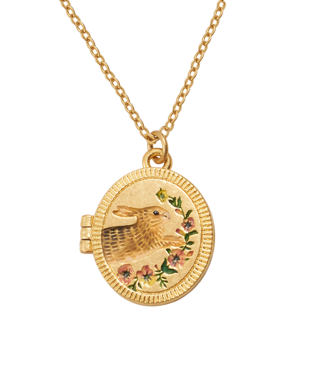 Running Bunny Locket Necklace