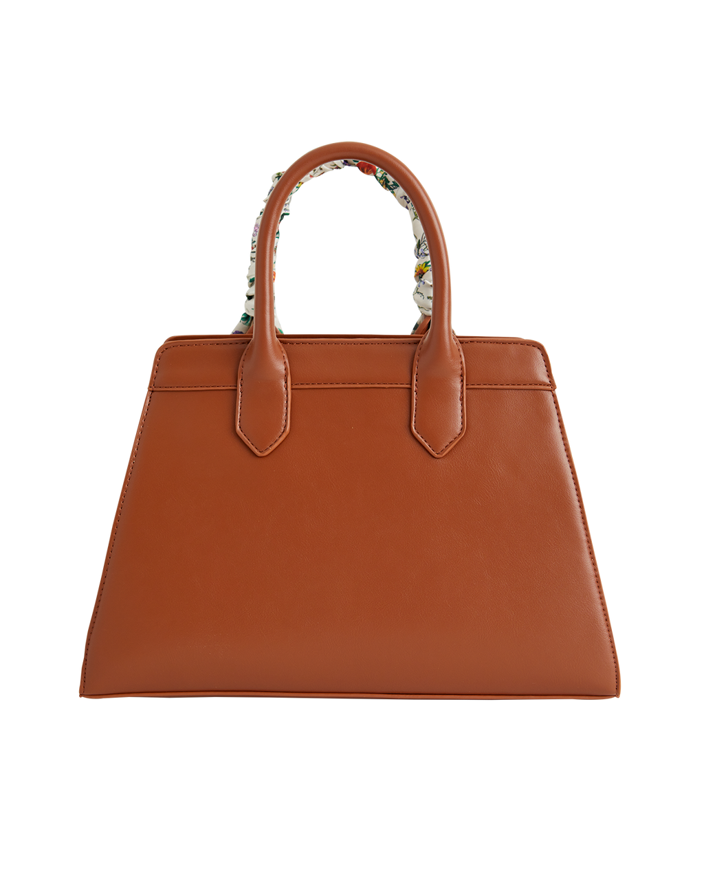 Tan Botanical Pumpkin Structured Tote