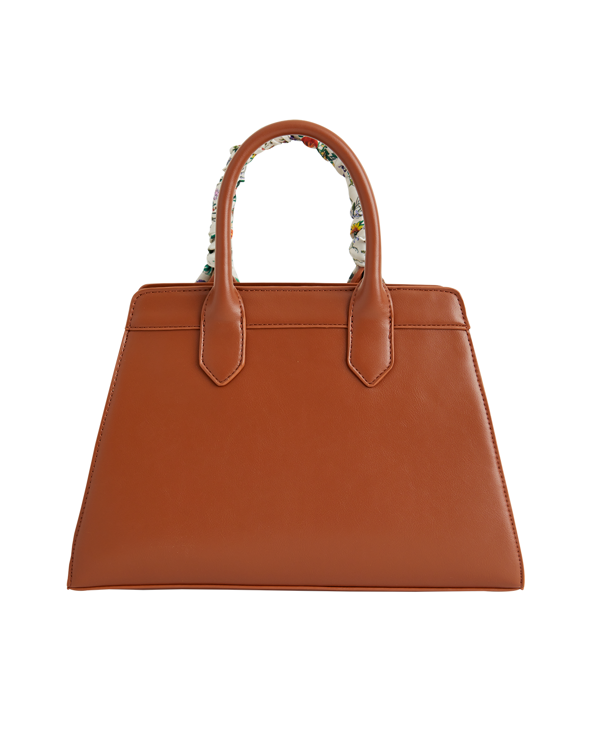 Tan Botanical Pumpkin Structured Tote