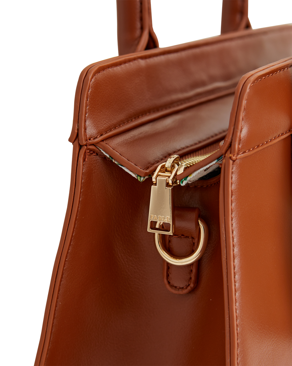 Tan Botanical Pumpkin Structured Tote