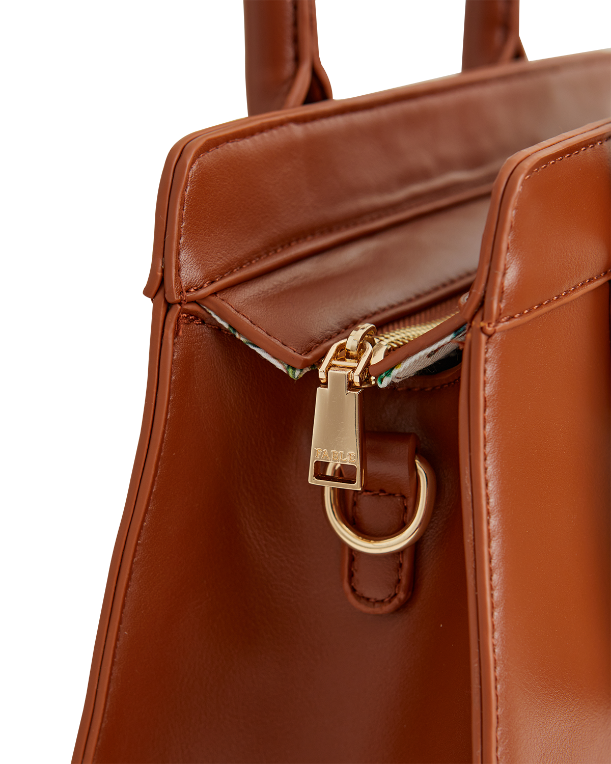 Tan Botanical Pumpkin Structured Tote