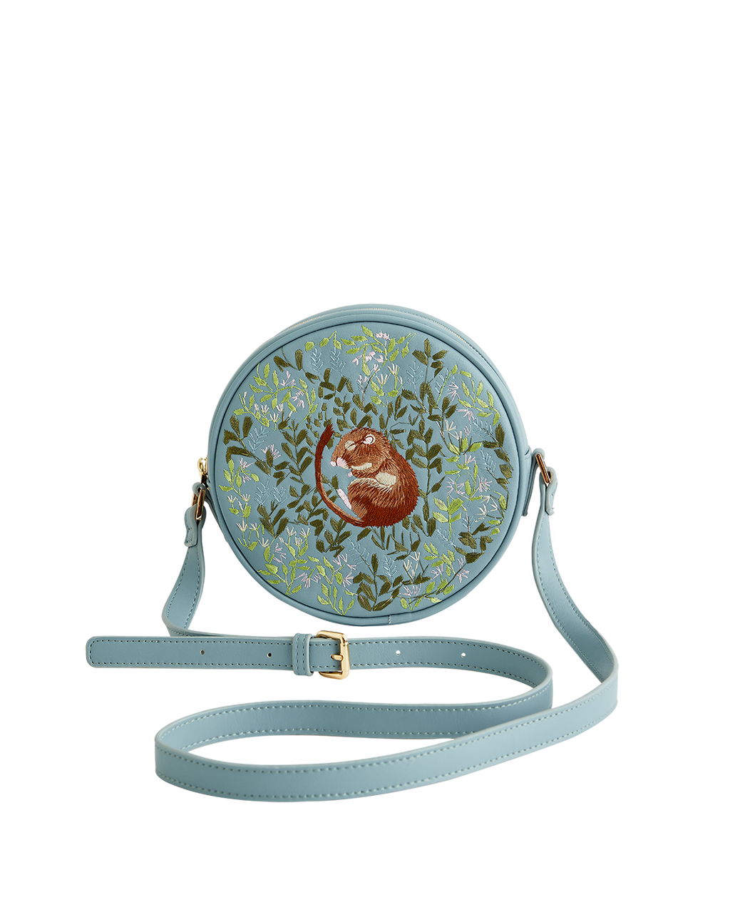 Chloe Circle Bag Embroidered Dormouse Blue