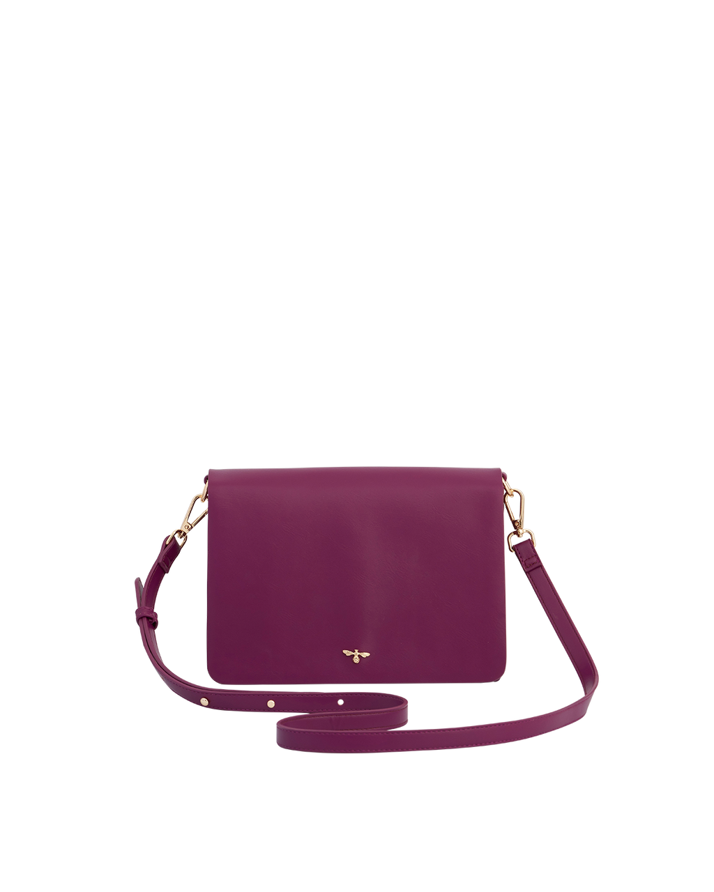 Floral Engravings Plum Crossbody Handbag