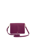 Floral Engravings Plum Crossbody Handbag
