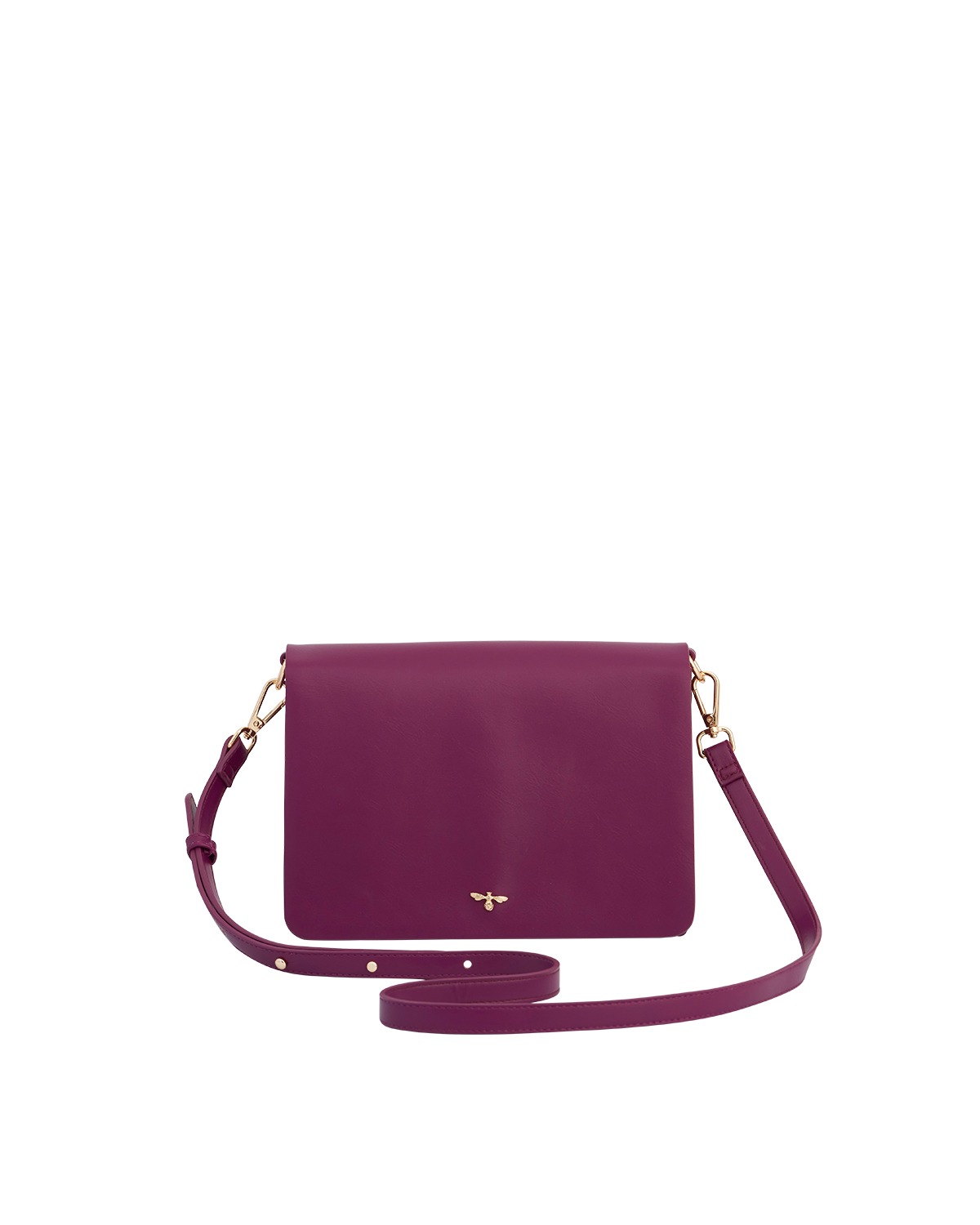 Floral Engravings Plum Crossbody Handbag