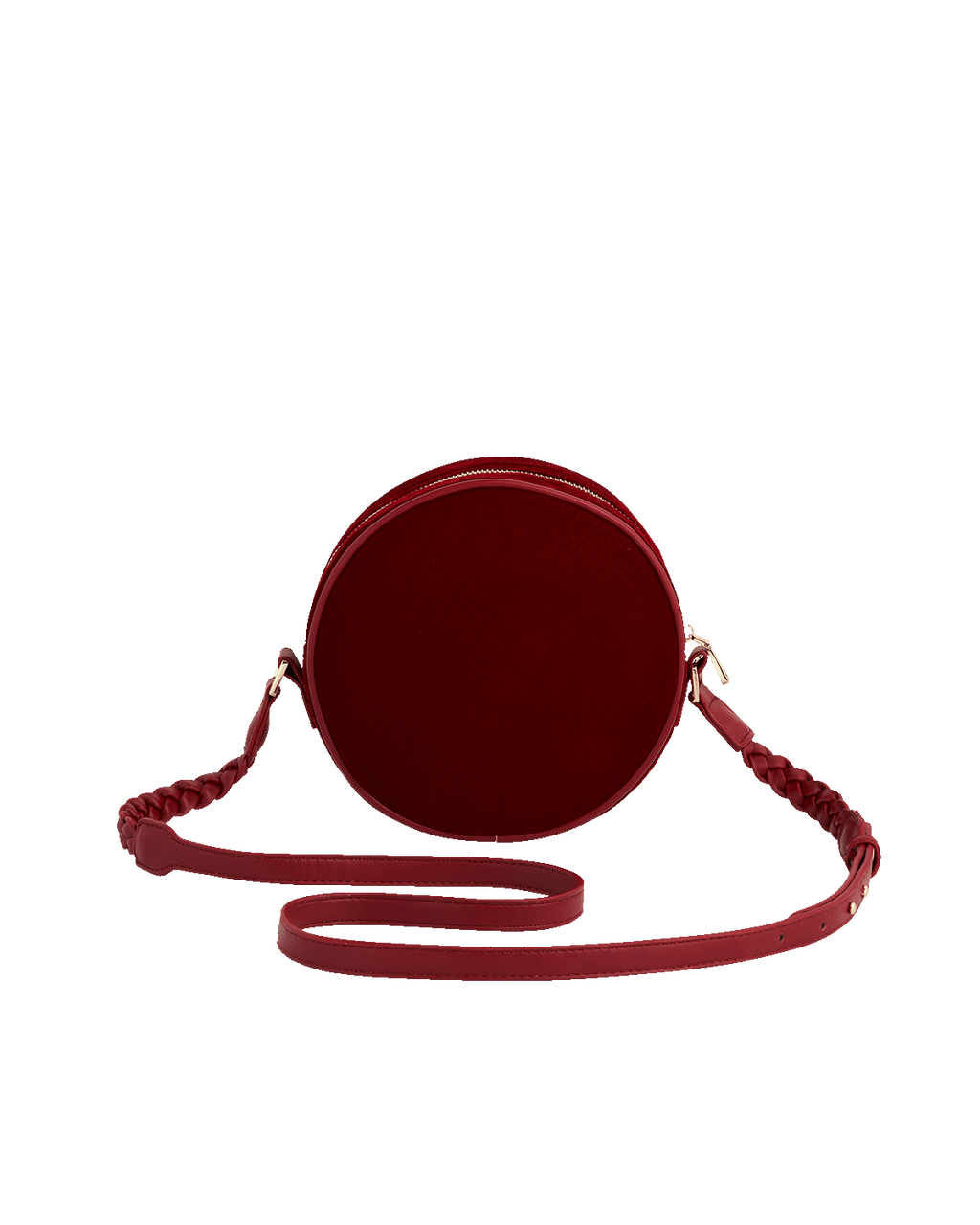 Red Star Gazing Rabbit Embroidered Circle Bag