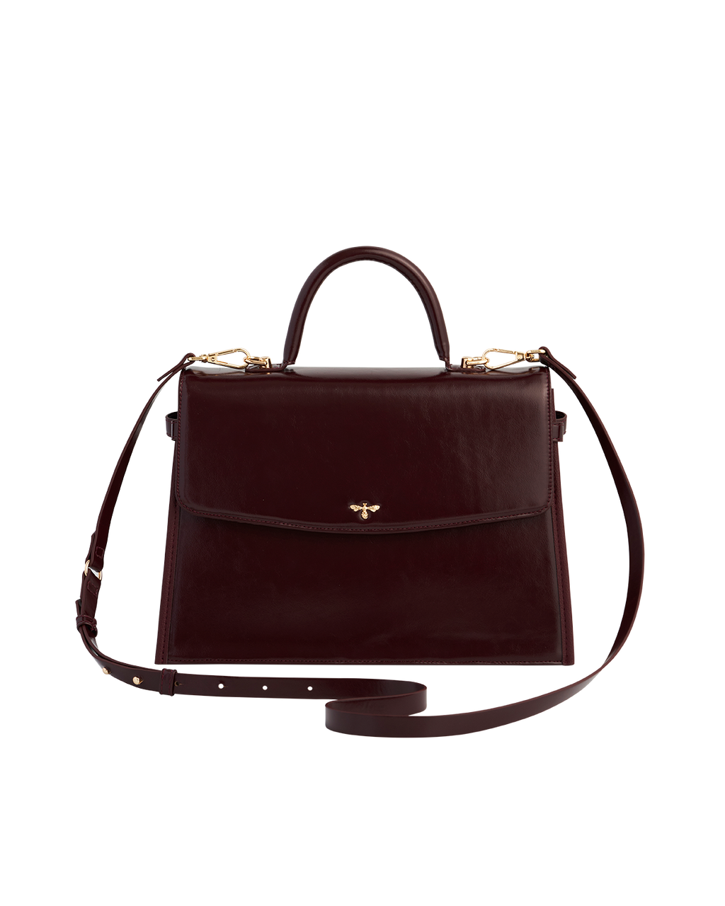 Cherry Red Structured Tote Medium