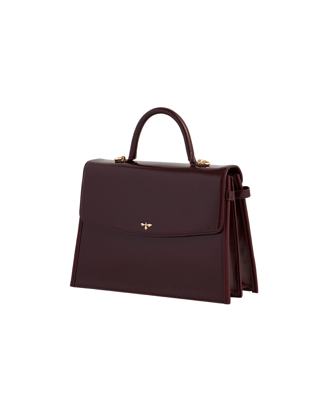 Cherry Red Structured Tote Medium