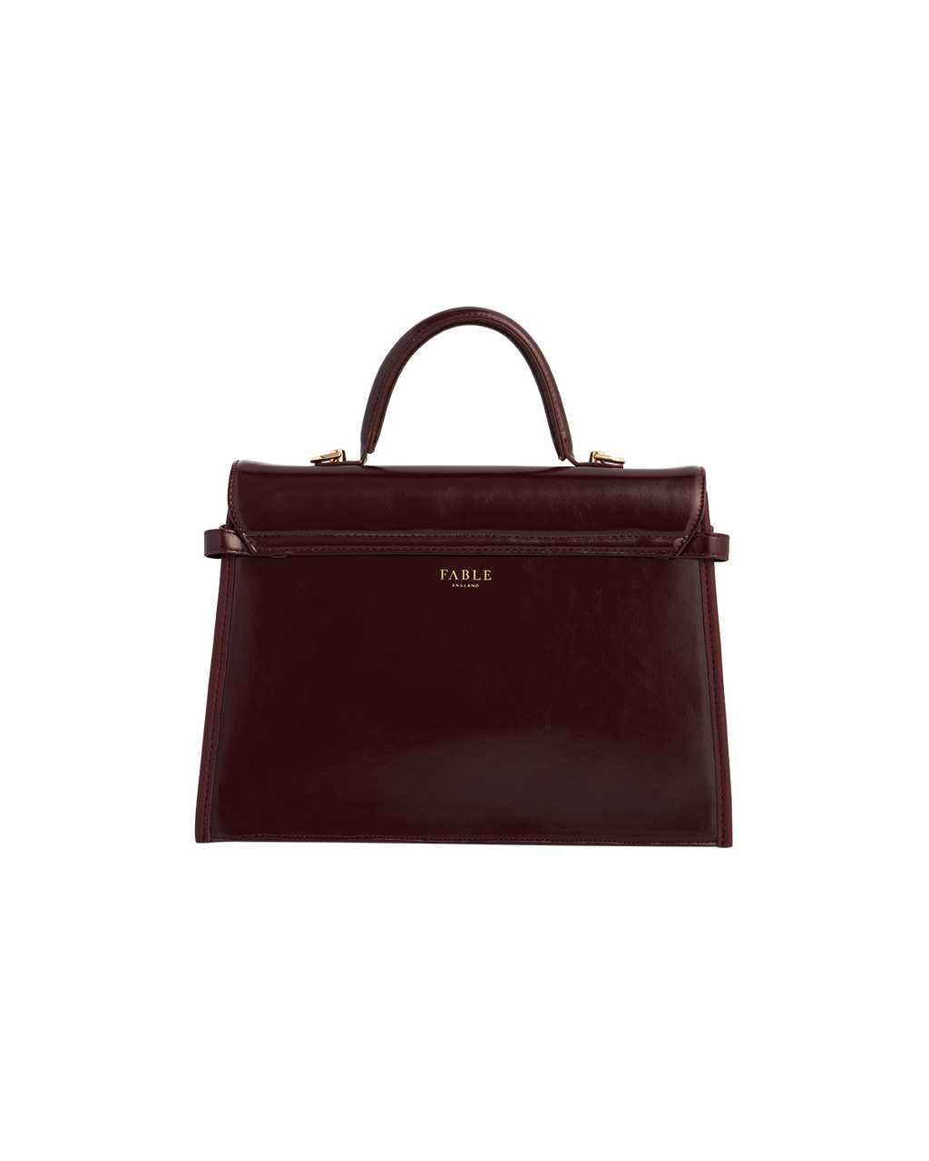 Cherry Red Structured Tote Medium