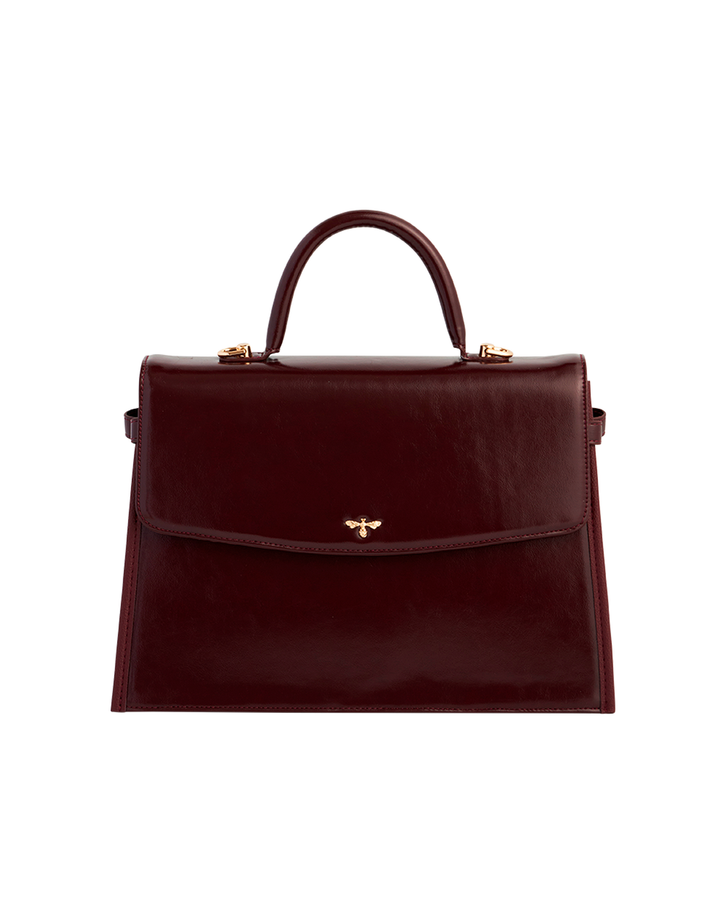 Cherry Red Structured Tote Medium
