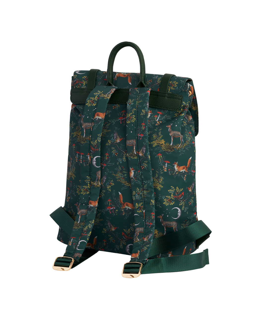 Green Into The Woods Buckle Backpack Medium