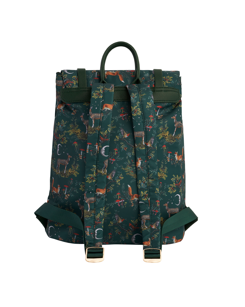Green Into The Woods Buckle Backpack Medium