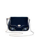 Blue Rose Embroidered Clutch