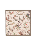 Toile de Jouy Olive Green Square Scarf