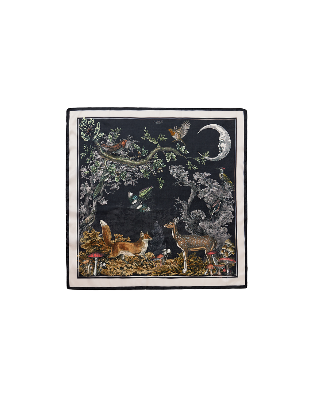 Black A Night's Tale Narrative Square Scarf