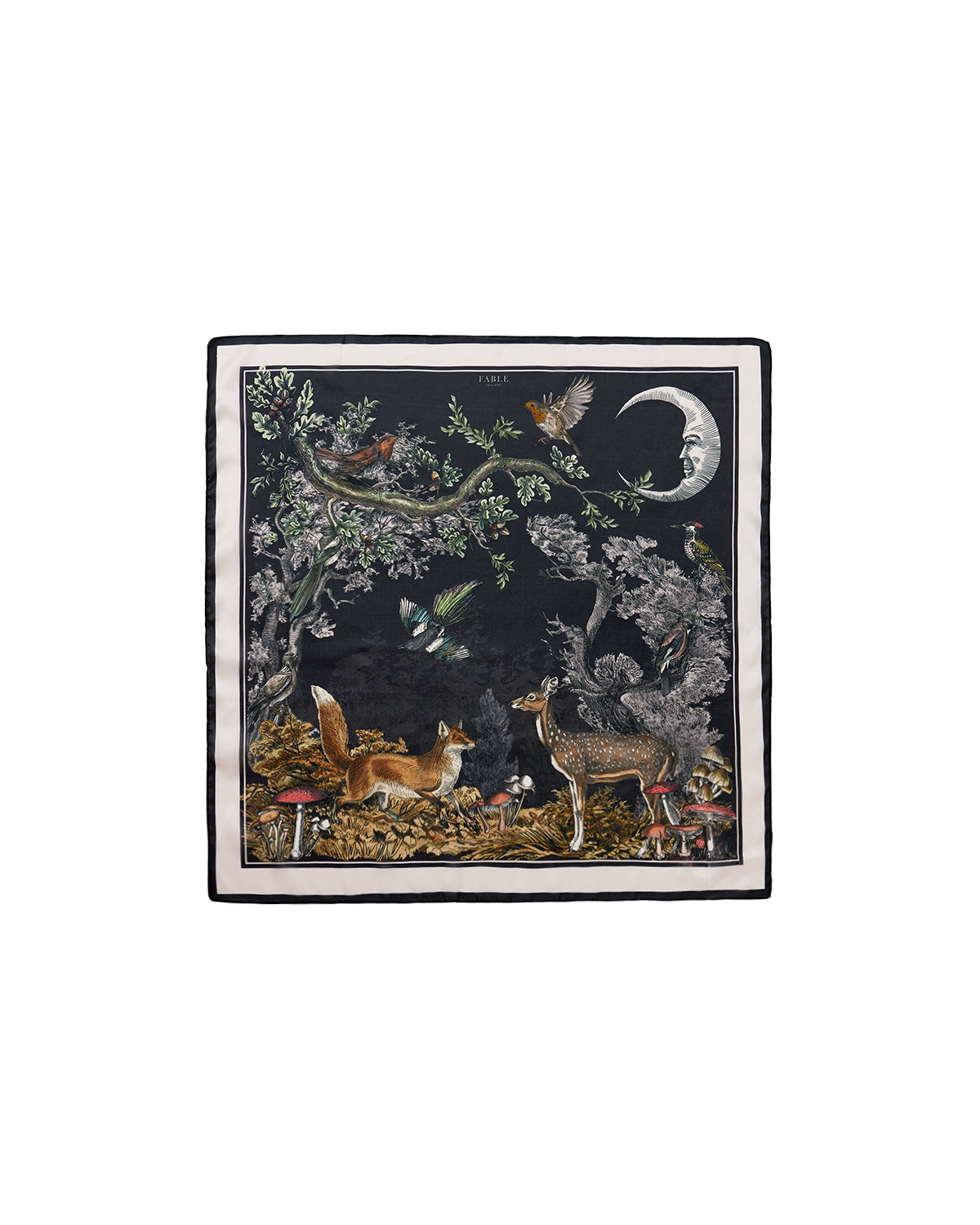 Black A Night's Tale Narrative Square Scarf