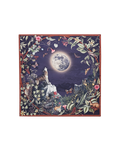Navy Wolf Garden Narrative Square Scarf