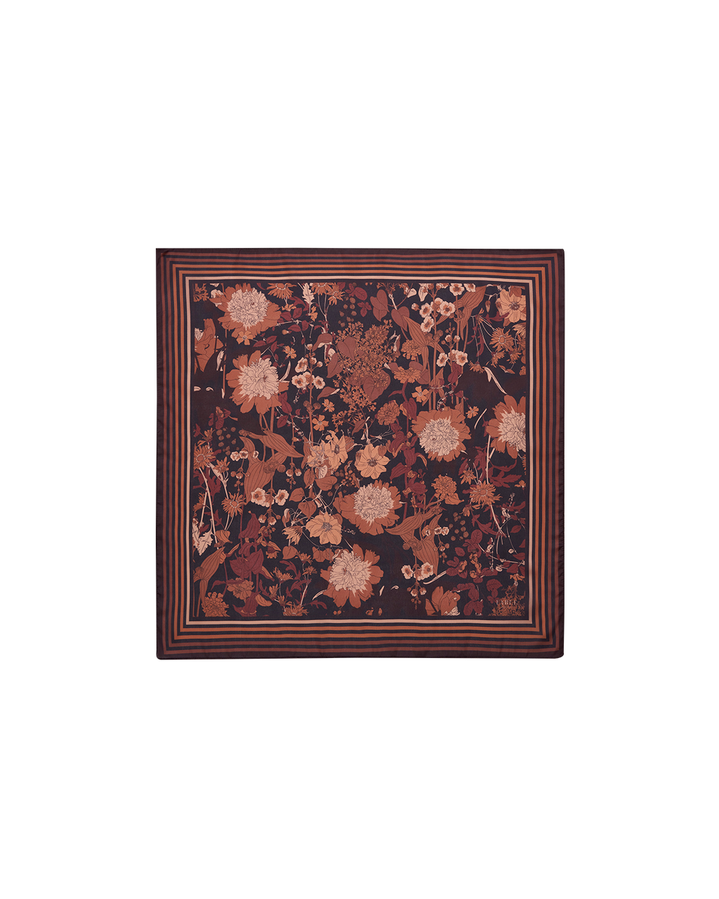 Black Deco Blooms  Square Scarf