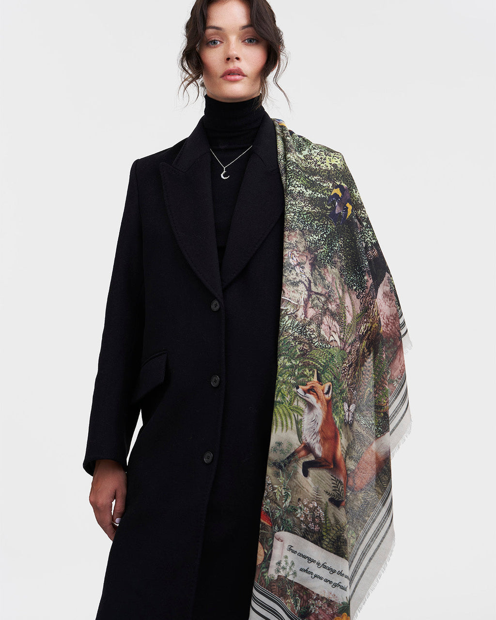 Taupe Woodland Tales Long Scarf