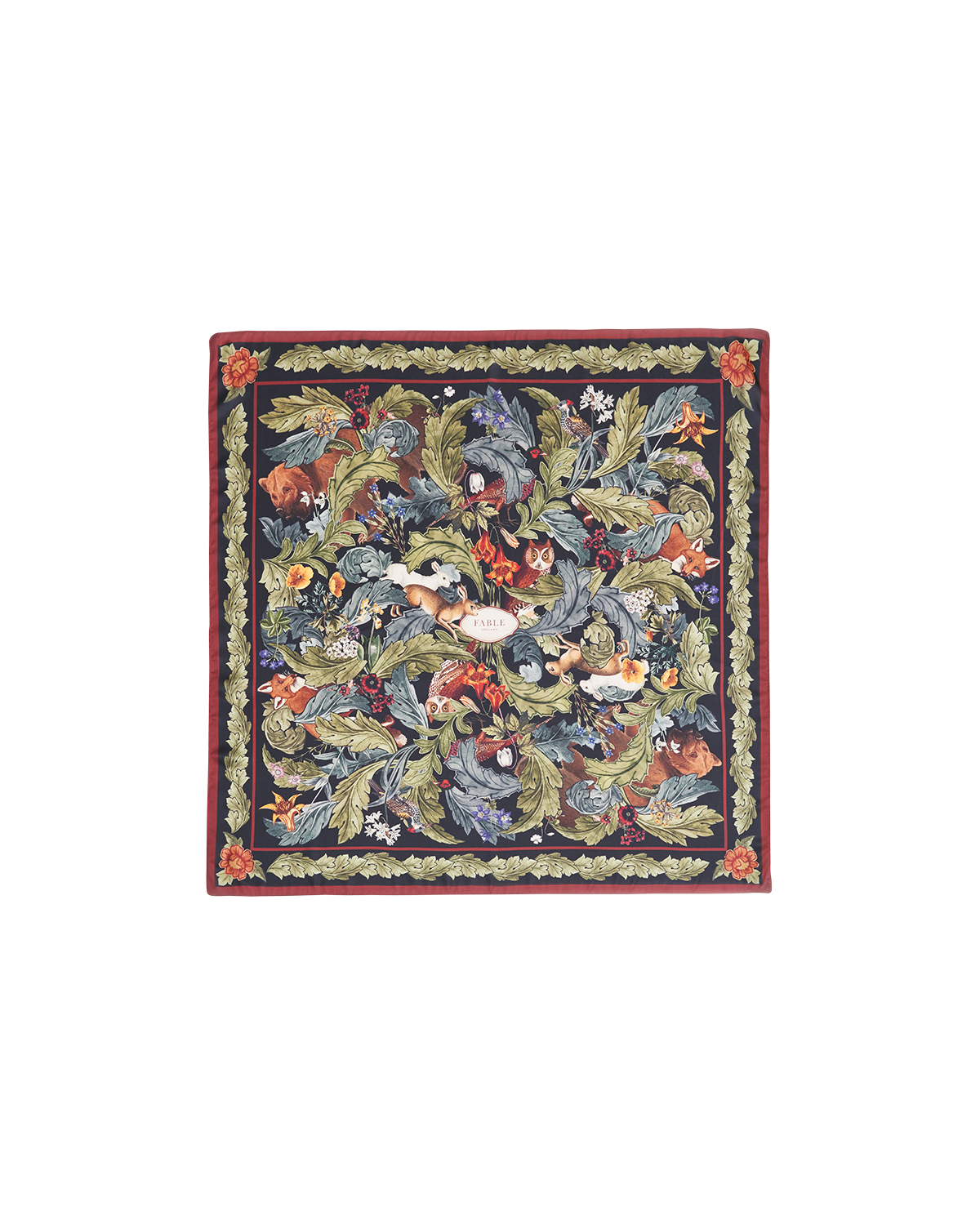 Green Woodland Solstice Square Scarf