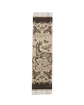 Taupe Woodland Tales Jacquard Scarf