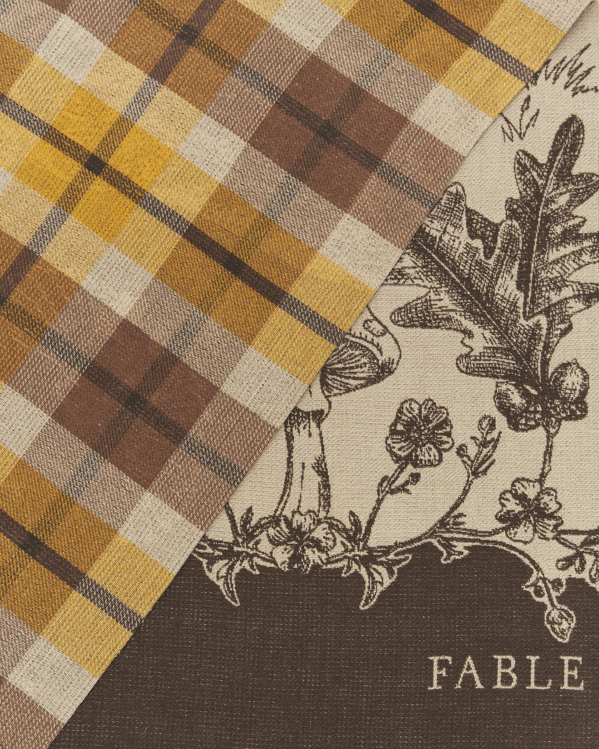 Taupe Woodland Tales Jacquard Scarf