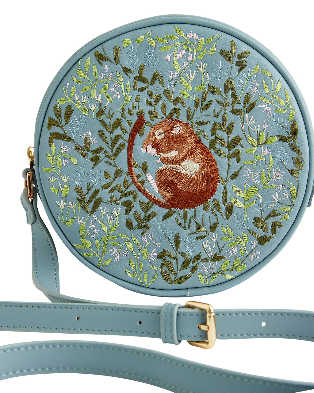 Chloe Circle Bag Embroidered Dormouse Blue